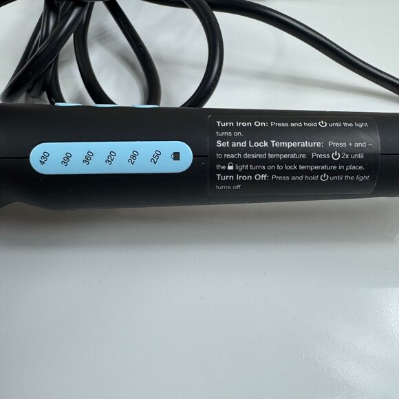 BIO IONIC Long Barrel Curling Iron Styler 1.25-Inch Black Nanoionic Beachy Waves - Picture 3 of 8